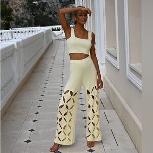 NWT Yllw Knit Pant Set